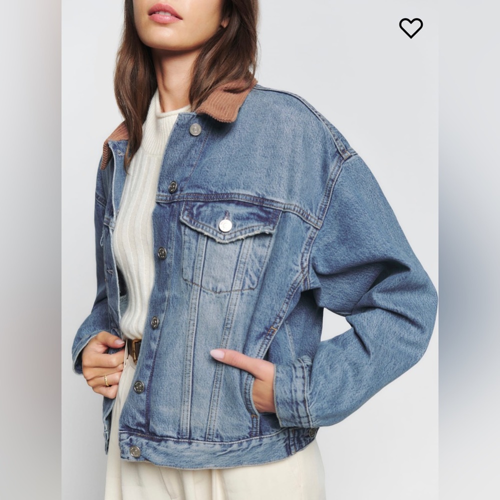 Reformation Madison Relaxed Jean Jacket NWT